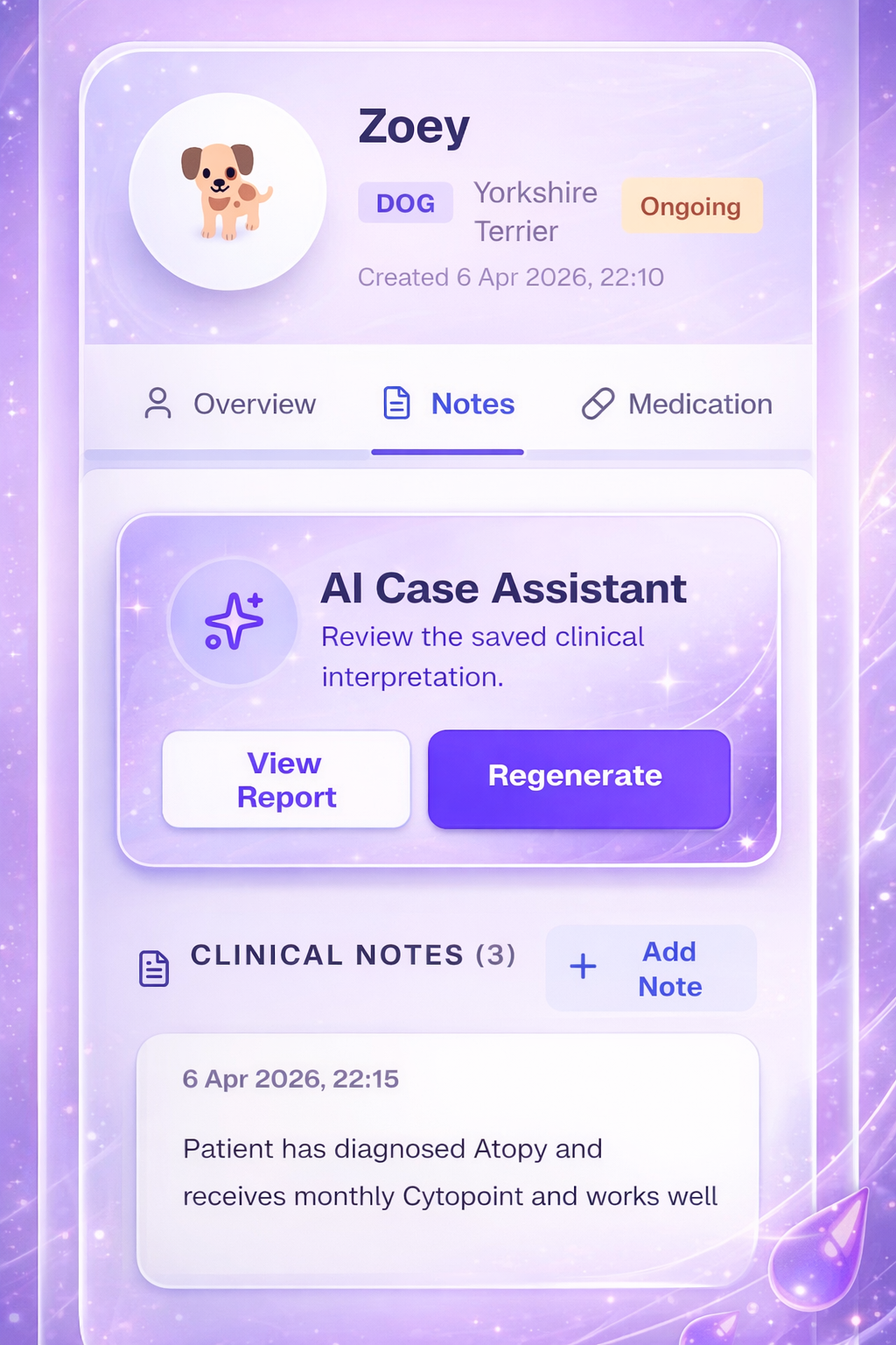 AI Case Interpreter — instant clinical insights