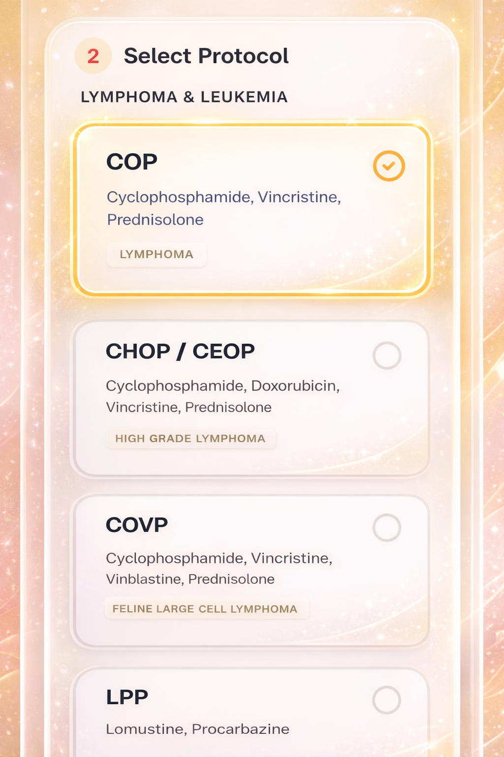 Chemotherapy Protocol Generator for veterinary oncology